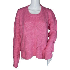 Madewell Sweater Womens Medium‎ Pink Charley Pullover Alpaca Blend Cozy Preppy